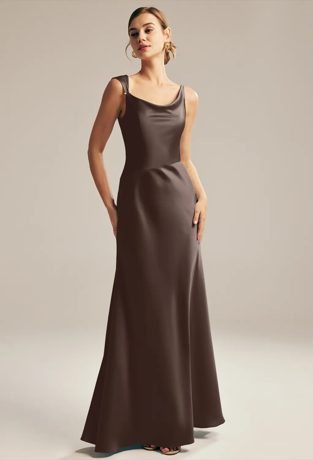 AW Meggie Seal Brown  Plus Size Dresses